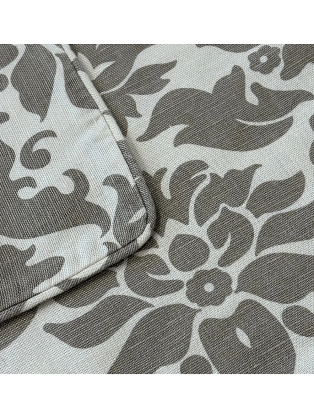 Pottery Barn Pillow Cover 20x20 Damask Scroll Brown Cream Linen Cotton NWT
